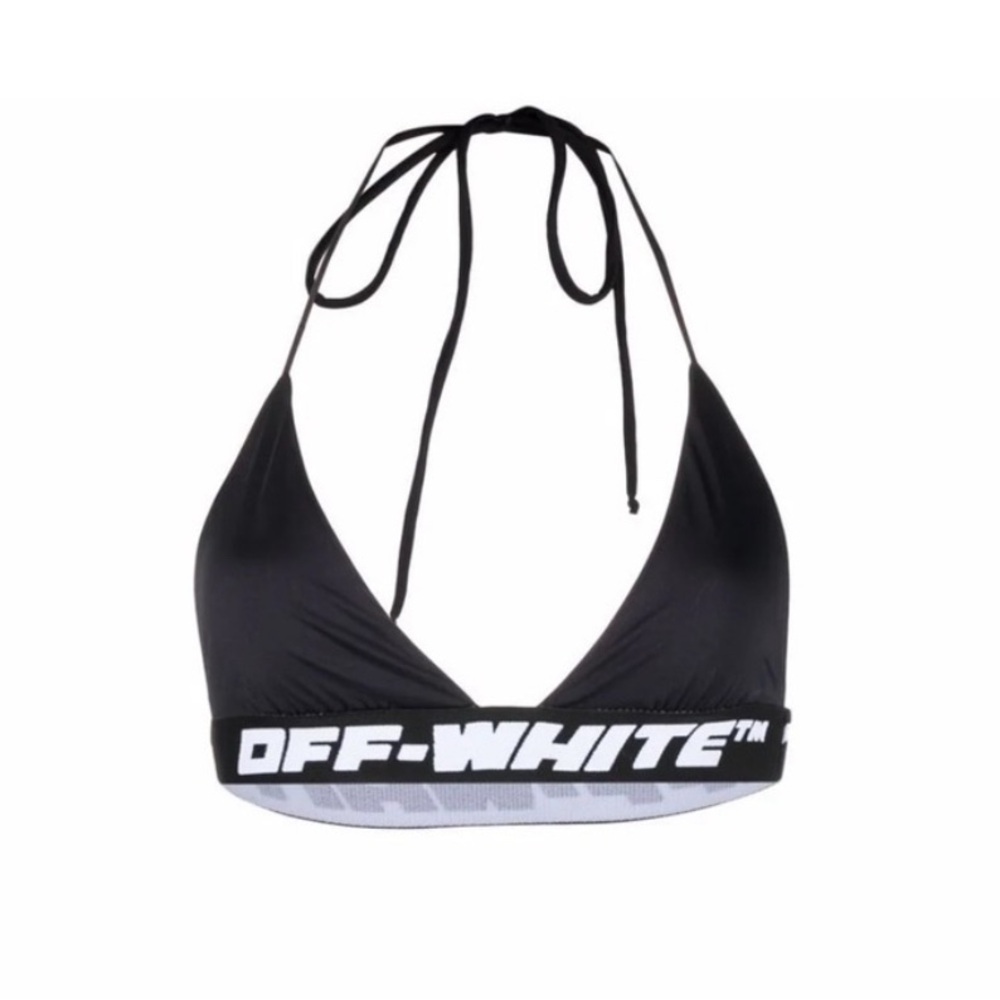 NWOT Off-White logo Band Bikini top, size 44